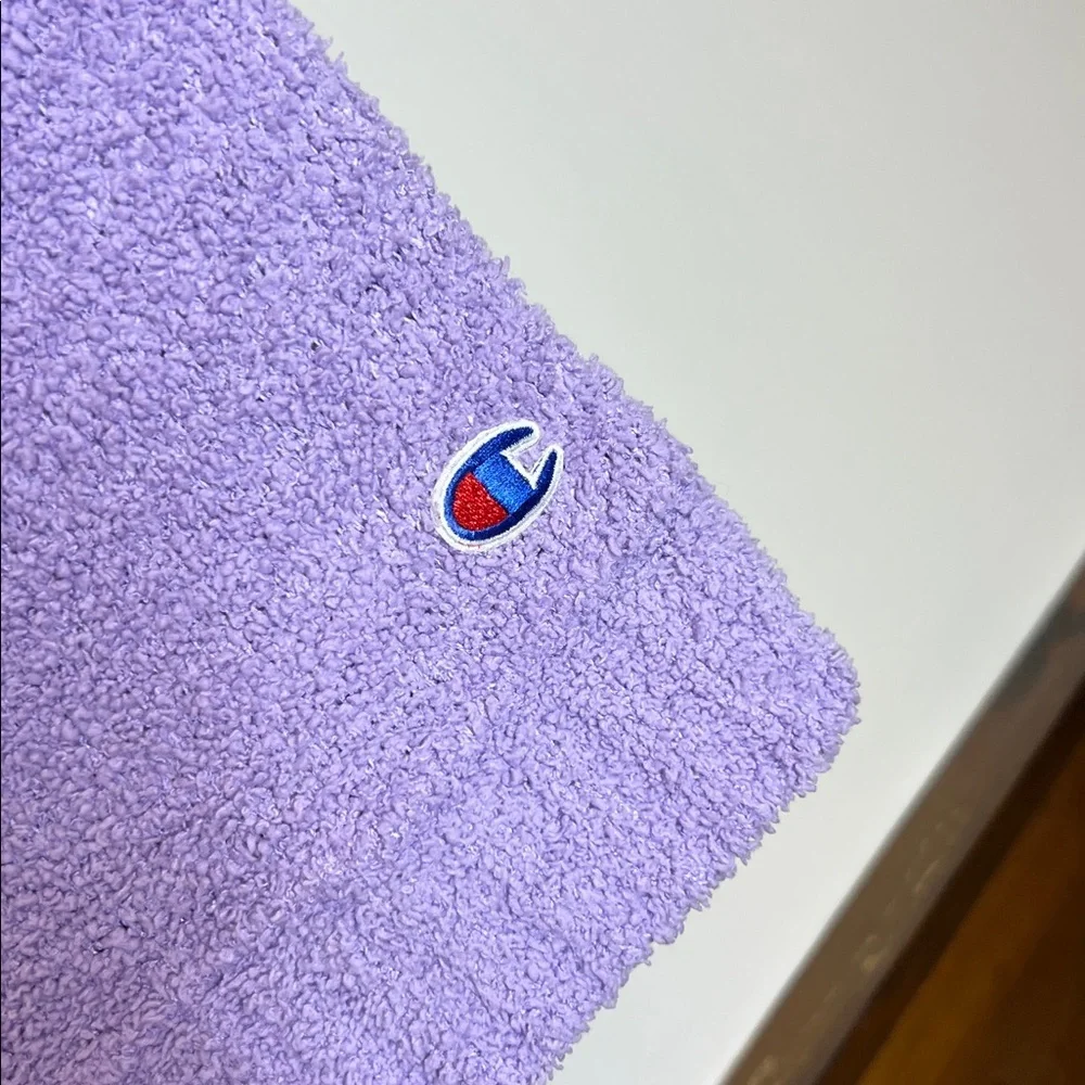 Champion Fuzzy Purple Pajama Crop Top‎ Tanktop- S